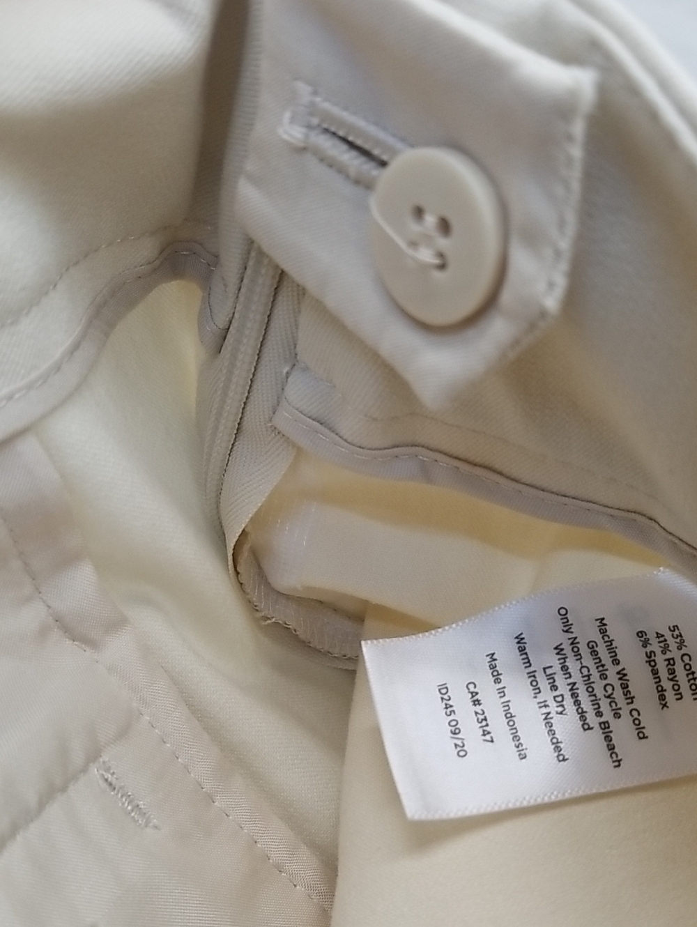 NWT Talbots Size 6 Women's Cream Straight-Leg Pull-On Trousers - Picture 9 of 10